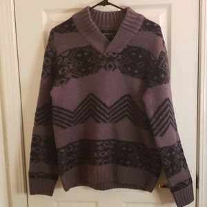 Axist Gray & Black Dad Sweater Size Small